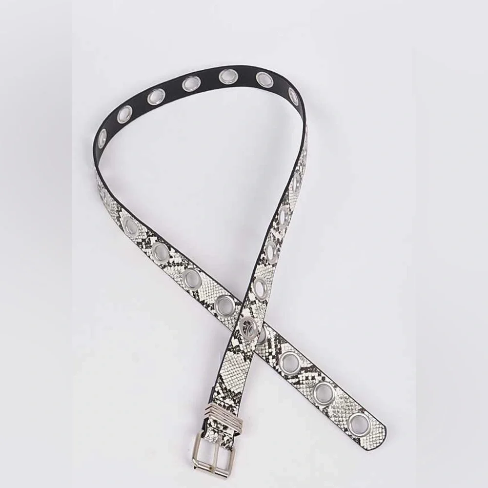 Glow In The Dark Snakeskin Statement Belt